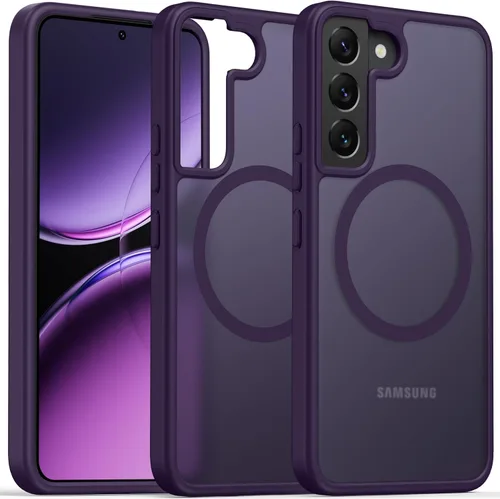 Miniatura 59 de Oterkin Funda magnética para Samsung Galaxy S24 Ultra mate, funda para teléfono S24 Ultra compatible con MagSafe, esmerilada, translúcida, a prueba