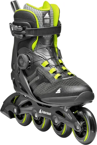 Miniatura 4 de Rollerblade Macroblade 84 BOA, Patines en línea de fitness para adultos, negro y lima, patines en línea de rendimiento