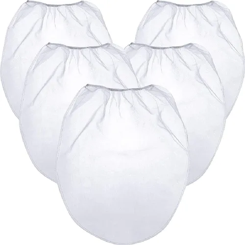 Miniatura 13 de Patelai 200 bolsas de filtro de pintura de 5 galones de malla fina regular/coladores elásticos para uso con pulverizadores de pintura (blanco)