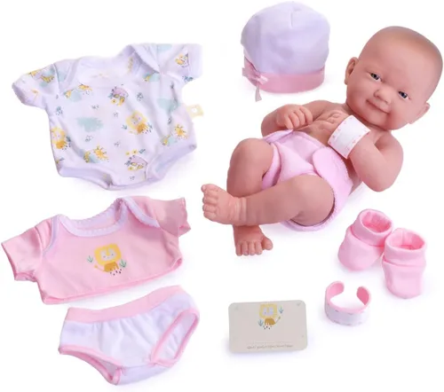 Miniatura 8 de Juego de regalo de muñeca bebé de 8 piezas JC Toys - La Newborn Nursery Muñeca realista de 14 pulgadas con accesorios Rosa A partir de 2 años