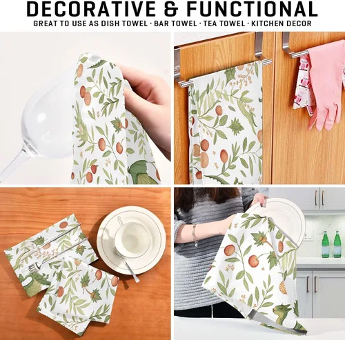 Miniatura 7 de Juego de 4 paños de cocina medievales con diseño de dragones medievales, ultra suaves, absorbentes, toallas de cocina, toallas de mano, paños