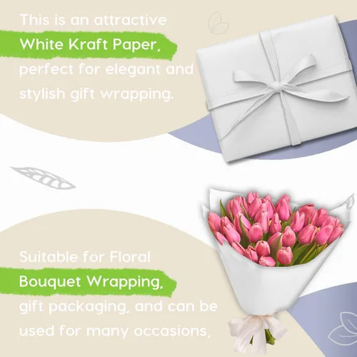 Miniatura 4 de PerkHomy - Rollo de papel kraft blanco de 36" x 2,400" (200') para manualidades, papel de tablón de anuncios, arte, cobertura de mesa, manualidades