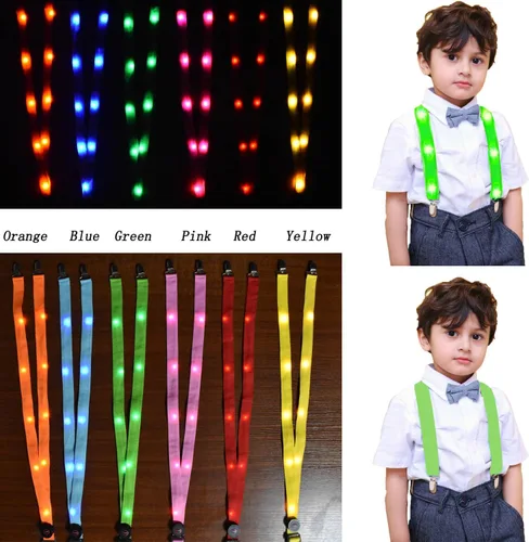 Miniatura 2 de Disfraces de Navidad para niños y niñas con tirantes iluminados, tirantes LED, divertidos disfraces de Navidad, recuerdos de fiesta
