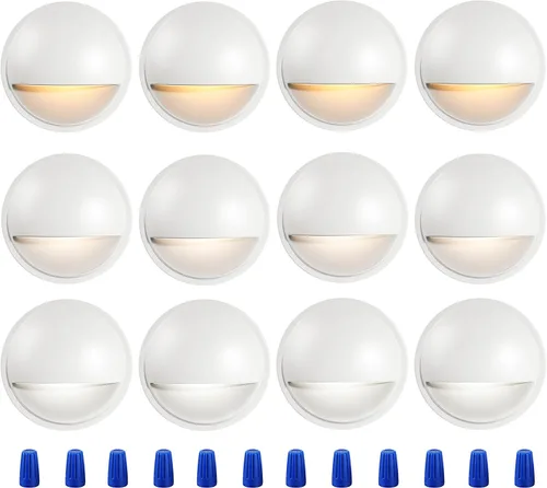 Miniatura 11 de CLOUDY BAY [Paquete de 6] Luces LED de Cubierta para Exteriores de Bajo Voltaje 3CCT, 2700K/3500K/5000K Seleccionables, Luz con Cable