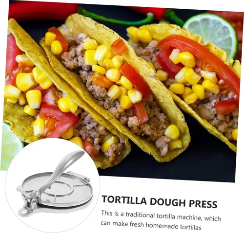 Miniatura 4 de BESPORTBLE Prensa de masa Empanada Prensa de tortilla Pizza Prensa Roti Prensa Tortillera Prensa de hierro fundido Quesadilla Maker 12 pulgadas Masa