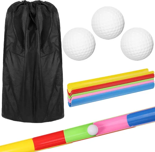 Juegos de actividades de formación de equipos, trabajo en grupo, actividades de ejercicio con medias tubos, pelotas de golf, bolsas de