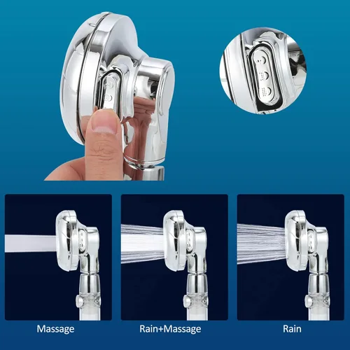 Miniatura 6 de Cabezal de ducha de mano RV con filtro para agua dura Cabezal de ducha de cámper con manguera e interruptor de encendido y apagado Reemplazo