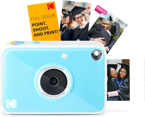 Miniatura 16 de Kodak Printomatic+ Paquete de Regalo de Cámara Digital de Impresión Instantánea a Todo Color + Estuche + Papel Fotográfico Zink 2x3 con Respaldo