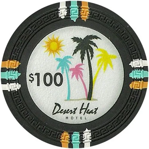 Miniatura 13 de Claysmith Gaming Desert Heat Poker Chip - Compuesto de arcilla pesada de 0.48 oz, paquete de 50