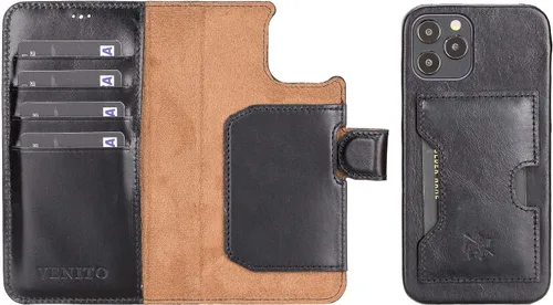 Miniatura 67 de Venito Florence - Funda de piel compatible con Samsung Galaxy S9, extra segura con bloqueo RFID, cartera desmontable para teléfono (gris decolorado)