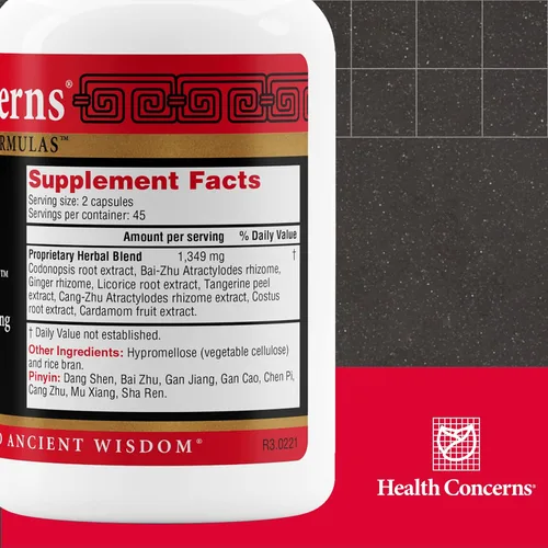 Miniatura 2 de Health Concerns Six Gentlemen - Suplemento de apoyo para la salud digestiva y Qi - Fórmula de raíz de regaliz, jengibre y codonopsis - hinchazón