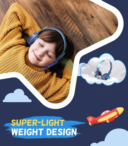 Miniatura 6 de Cowyawn Auriculares USB tipo C para niños, para la escuela, auriculares con cable para niños pequeños, volumen limitado de 94 dB, sonido estéreo HD