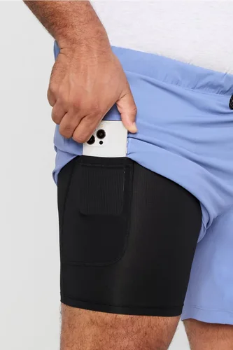 Miniatura 63 de Fabletics The One - Pantalón corto para hombre (forro), entrenamiento, natación, ligero, de secado rápido, bolsillo con cremallera, tejido elástico