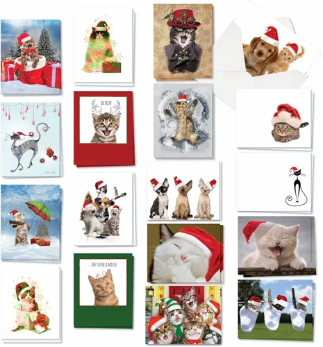 Miniatura 7 de The Best Card Company Juego de 36 tarjetas navideñas surtidas de 4 x 5.12 pulgadas con sobres para hombres y mujeres (diseños de 36 x 1) Vintage