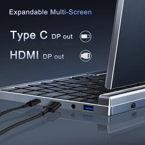 Miniatura 5 de Mini Laptop 8" 2-in-1, Laptop Computer Win 11, Intel N95(up to 3.4GHz), 12GB RAM 256GB SSD, Touchscreen HD, Backlit Keyboard, Lightweight Portable