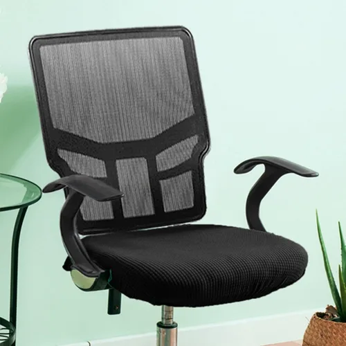 Miniatura 8 de Sunnyway Funda elástica para asiento de silla de oficina, funda elástica para silla con correas de amarre, funda para silla de comedor, lavable a