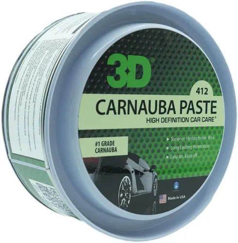 Miniatura 2 de 3D Cera de pasta de carnauba – Cera de coche de brillo profundo – Propiedades hidrofóbicas – Concentración pesada para un brillo más duradero
