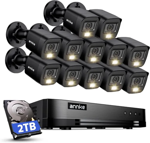 Miniatura 10 de ANNKE - Sistema de cámara de seguridad de vigilancia FHD AI de 16 canales con disco duro de 2 TB y 8 cámaras CCTV de 2 MP para exteriores con doble