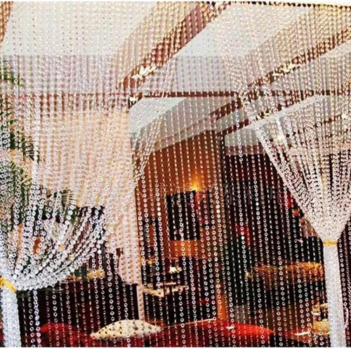 Miniatura 3 de KUPOO, carrete de abalorios transparentes símil cristal para decoración de bodas, de 99 pies