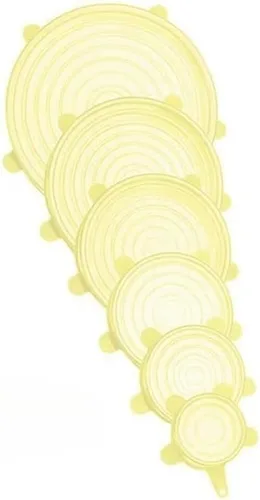 Miniatura 9 de Tapas elásticas de silicona, paquete de 12 unidades, 6 tamaños, reutilizables, sin BPA, para almacenamiento de alimentos, aptas para microondas