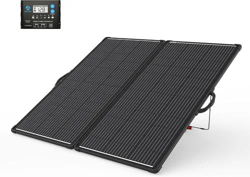 ACOPOWER Kit de panel solar portátil de 200W, controlador de carga impermeable de 20A para batería de 12V y generador solar para RV, remolque de