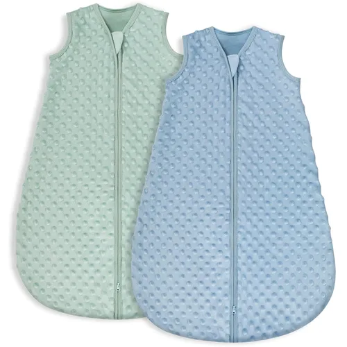 Miniatura 15 de Yoofoss TOG 1.5 - Saco de dormir de forro polar para bebé de 18 a 24 meses con puntos de felpa, manta para bebé con cremallera de 2 vías, saco