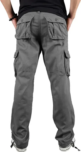 Miniatura 6 de TIANBA Pantalones militares de senderismo para hombre, pantalones casuales para exteriores, ligeros, tácticos, con múltiples bolsillos
