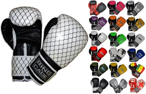 Miniatura 16 de Guantes de boxeo para entrenamiento de gimnasio Verde neón/negro