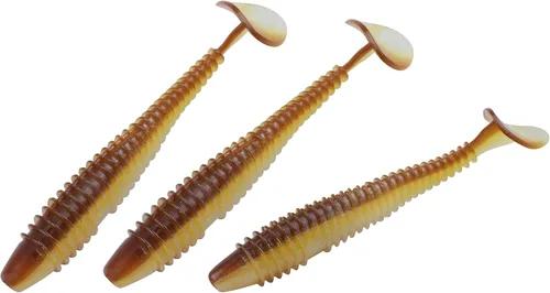 Miniatura 11 de RUNCL Swimbaits - Paleta de 10/20/30/40 unidades, cola de paleta de 5/4/3/2 pulgadas, señuelo suave para lubina de trucha, cebo de plástico duradero