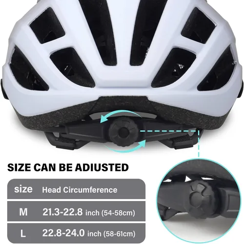 Miniatura 6 de Bilaki Casco de bicicleta para adultos, mujeres, hombres, jóvenes, niños, cascos ligeros de bicicleta de montaña con esfera ajustable y visera