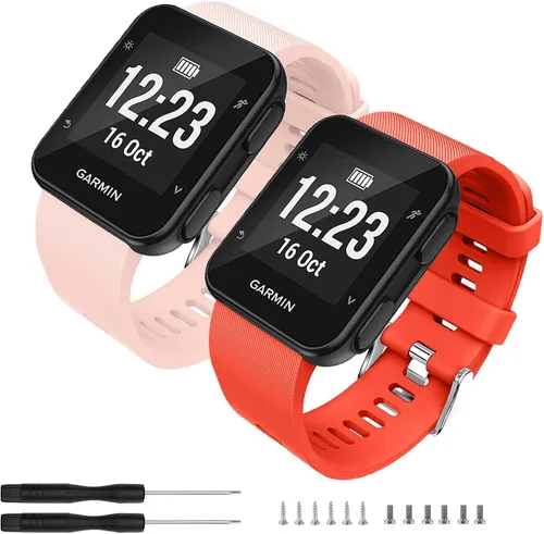 Miniatura 30 de GVFM banda compatible con Garmin Forerunner 35, silicona suave correa de repuesto para reloj inteligente Garmin Forerunner 35, se ajusta a muñeca