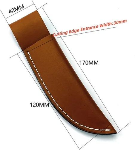 Miniatura 4 de Funda de cuero para cuchillos de hoja fija, funda de cuchillo recto, funda táctica EDC con trabilla para cinturón para cazar