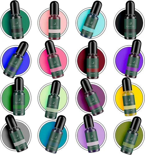 Miniatura 2 de Título: Hearth & Harbor - Tinte líquido para velas para cera de soja, 16 vibrantes tintes de color de vela para hacer velas, tinte de cera de vela