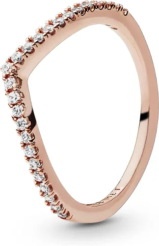 PANDORA Jewelry - Anillo de circonita cúbica brillante en rosa Metal Zirconia cúbica