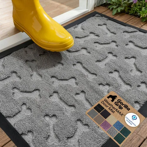 Miniatura 61 de Gorilla Grip - Tapete WeatherMax todoterreno 100% impermeable, caucho natural, resistente a manchas y decoloración, perfil bajo, interior y Grafito