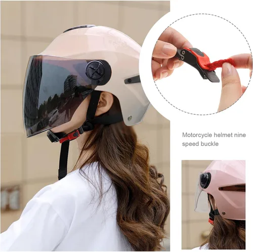 Miniatura 3 de 3x casco de motocicleta de liberación rápida clip de velocidad de barbilla correa de tracción hebilla de plástico aplicable ancho de banda 0.787 in