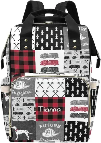 Miniatura 18 de XOZOTY Antler Man Woodland - Bolsas de pañales de camuflaje con nombre impermeable para mamá, mochila de lactancia, bolsas de bebé, regalos