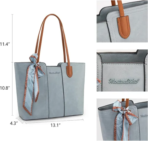 Miniatura 5 de Montana West - Bolsos de mano para mujer, bolso tipo satchel con asa superior mediana