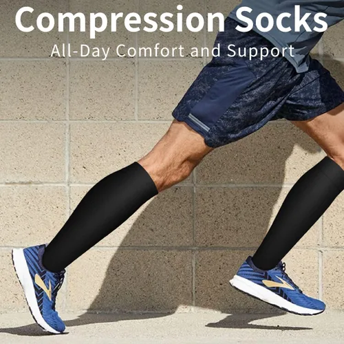 Miniatura 3 de Calcetines de compresión para mujeres y hombres (8 pares), calcetines ideales para correr, deportes, senderismo, viajes en vuelo, embarazo