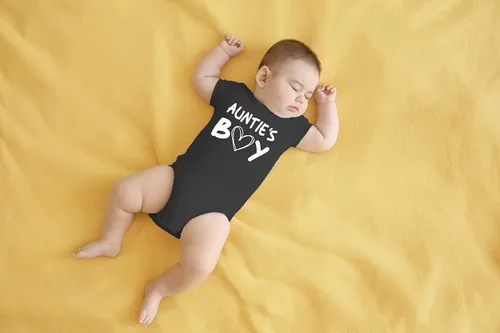 Miniatura 5 de AW Fashions Auntie's Boy - Body para bebé, divertido y lindo traje para bebé, adorable mameluco para recién nacido
