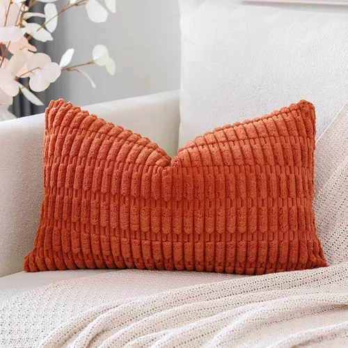 Miniatura 42 de OTOSTAR Fundas de Almohada Decorativas de Pana de 16 x 24 Pulgadas Súper Suaves Bohemias a Rayas Rectangulares Fundas de Cojín Modernas para Sofá