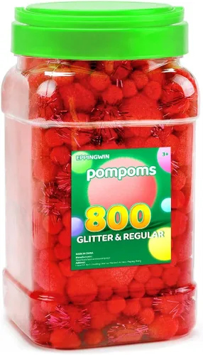 Miniatura 7 de Eppingwin 90 PCS Pompones Multicolores, Pompones Suaves de 1.5 Pulgadas para Manualidades, Colores Surtidos Pompones Grandes para Artes