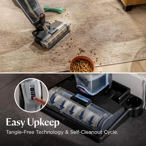 Miniatura 7 de Bissell CrossWave Edge - Aspiradora y trapeadora inalámbrica en seco y húmedo, limpiador de suelos con limpieza de bordes ZeroGap, rollo de cepillo