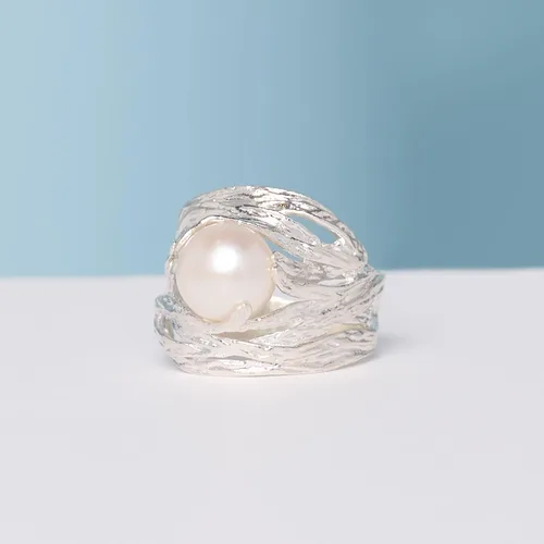 Miniatura 6 de Silpada Anillo de perlas cultivadas en agua dulce de 0374-0394in en plata de ley perla Perla no conocido