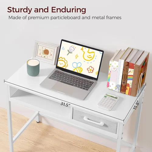 Miniatura 6 de MAHANCRIS Juego de escritorio y silla para niños, escritorio de escritura para estudiantes, escritorio de estudio para niños con clasificador