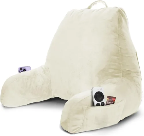 Miniatura 63 de Nestl Almohada de lectura para niños y adolescentes con espuma viscoelástica triturada, almohadas de respaldo para leer, ver y jugar, uso