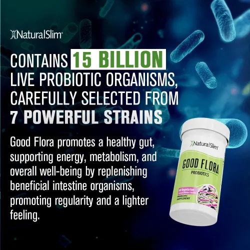 Miniatura 8 de NaturalSlim Fórmula suave probiótica Salud intestinal, digestión, apoyo inmunológico y deshinchazón 7 cepas probióticas 60 cápsulas