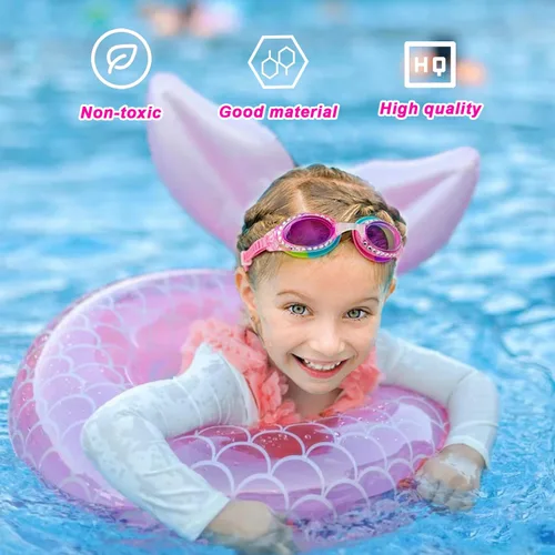 Miniatura 8 de ZEYGLXC Flotadores de piscina para bebés de 6 a 48 meses, anillo inflable de natación con asiento y asa para bebés y niños pequeños, entrenamiento
