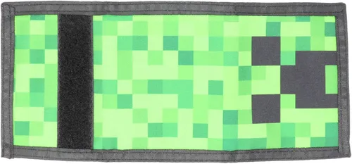 Miniatura 2 de Minecraft Creeper Face Nylon Tri-Fold Wallet Multicolor