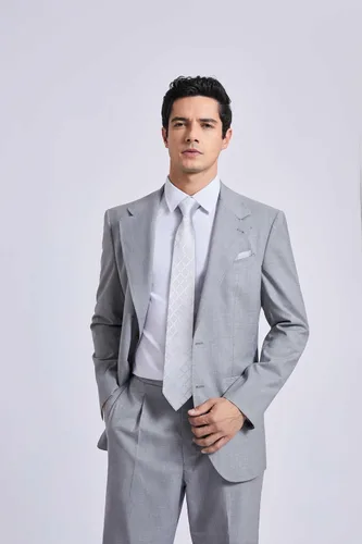 Miniatura 142 de HISDERN Conjunto de corbata a cuadros a cuadros pañuelo tejido clásico formal para hombre corbata y bolsillo cuadrado